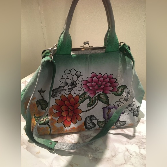 Biacci Hand Painted Handbag Authentic Designer Crossbody Purse - Picture 8 of 9